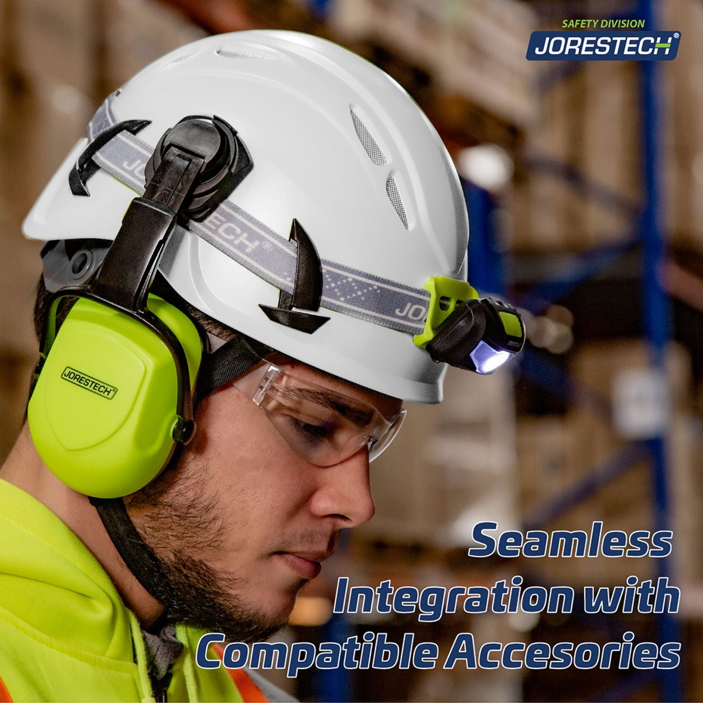 Ventilated Work at Height Hard Hat with Anti-Intrusion Mesh and 4 Point Suspension
