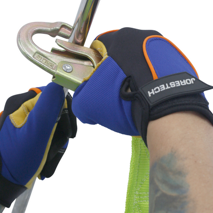 Adjustable Work Positioning Lanyard with Self-Locking Snap Hooks
