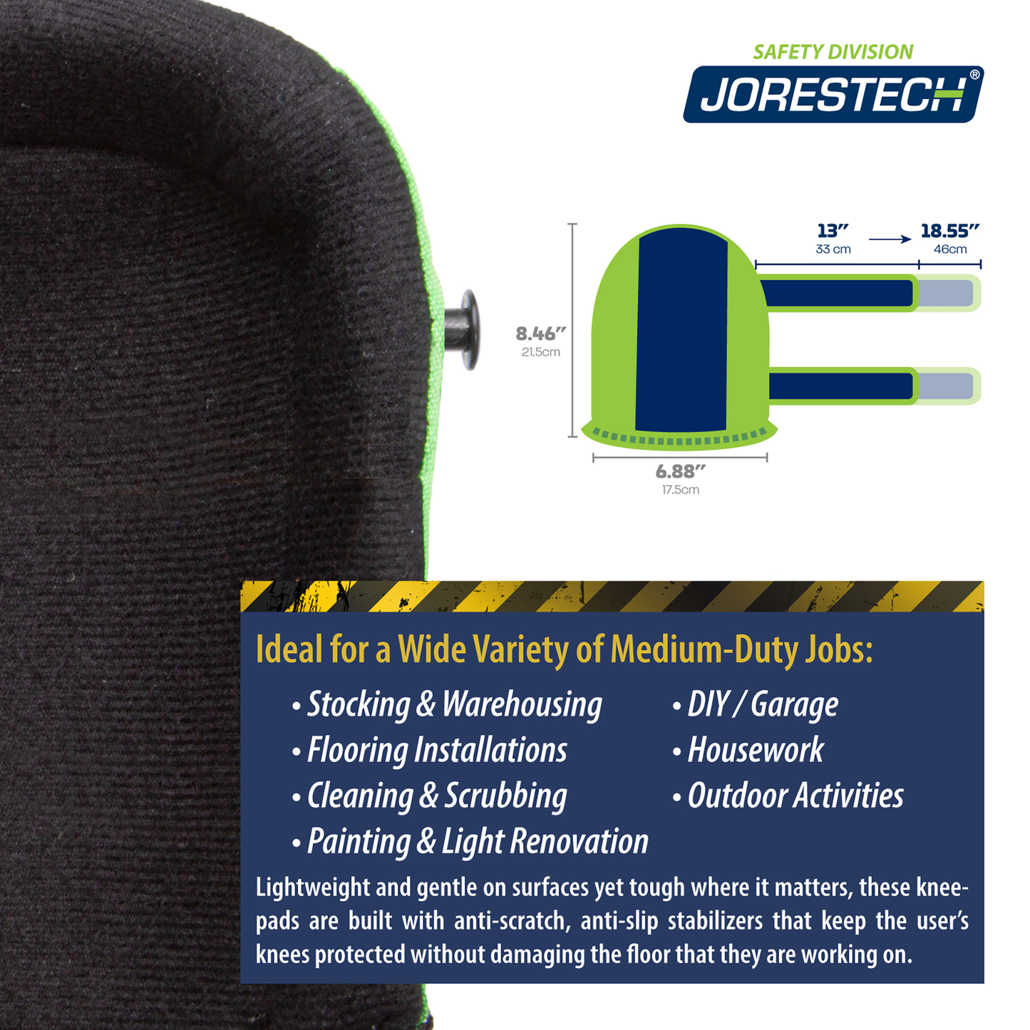 Anti-Skid Foam Knee Padsi-Skid Foam Knee Pads with Adjustable Dual Straps