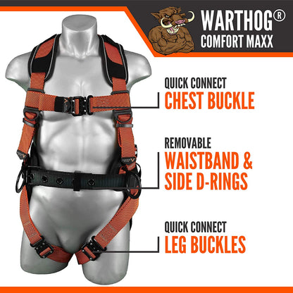 WARTHOG COMFORT MAXX BELTED SIDE D-RING HARNESS