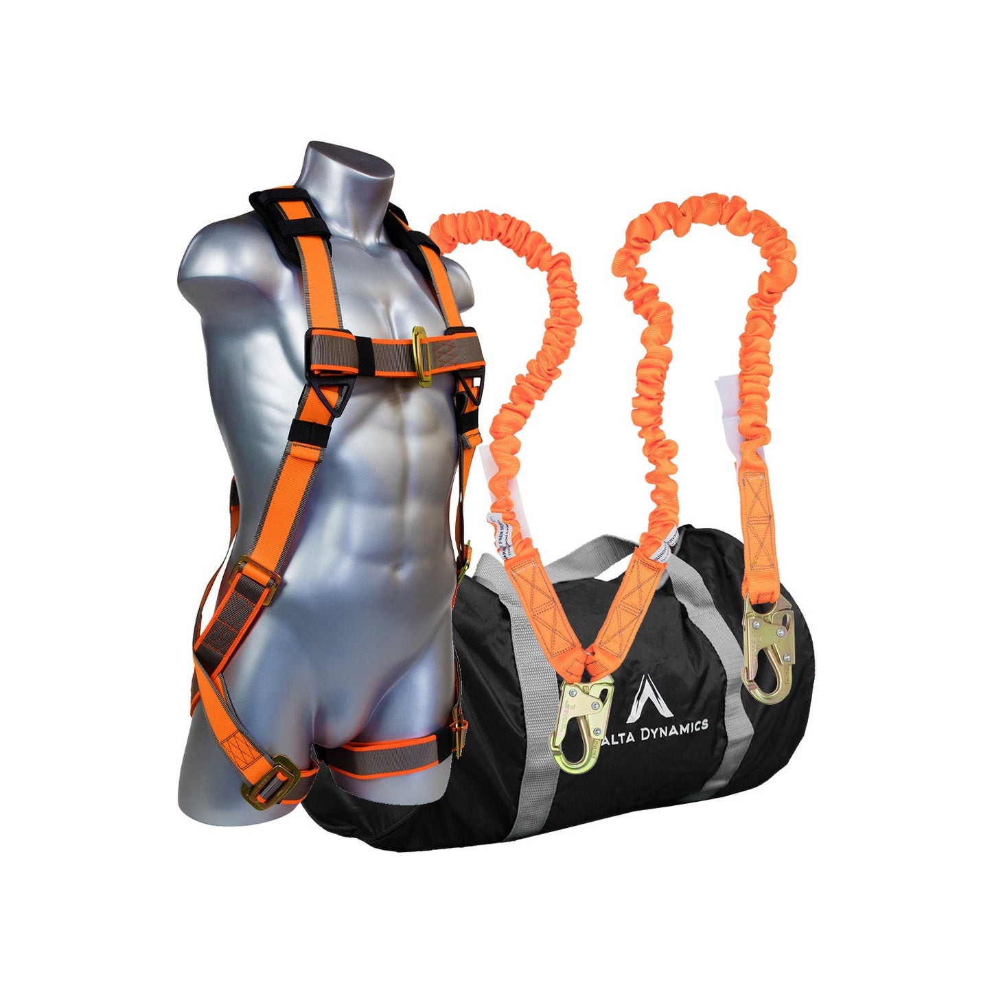 Warthog T&B Safety Harness Kit with 6' Double Leg Stretch Lanyard
