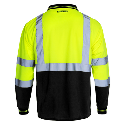 High Vis Reflective Safety Long Sleeve Polo Shirt