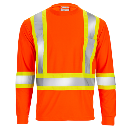 Hi-Vis Reflective Two-Tone Long Sleeve Safety Shirt