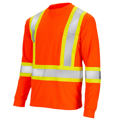 Hi-Vis Reflective Two-Tone Long Sleeve Safety Shirt