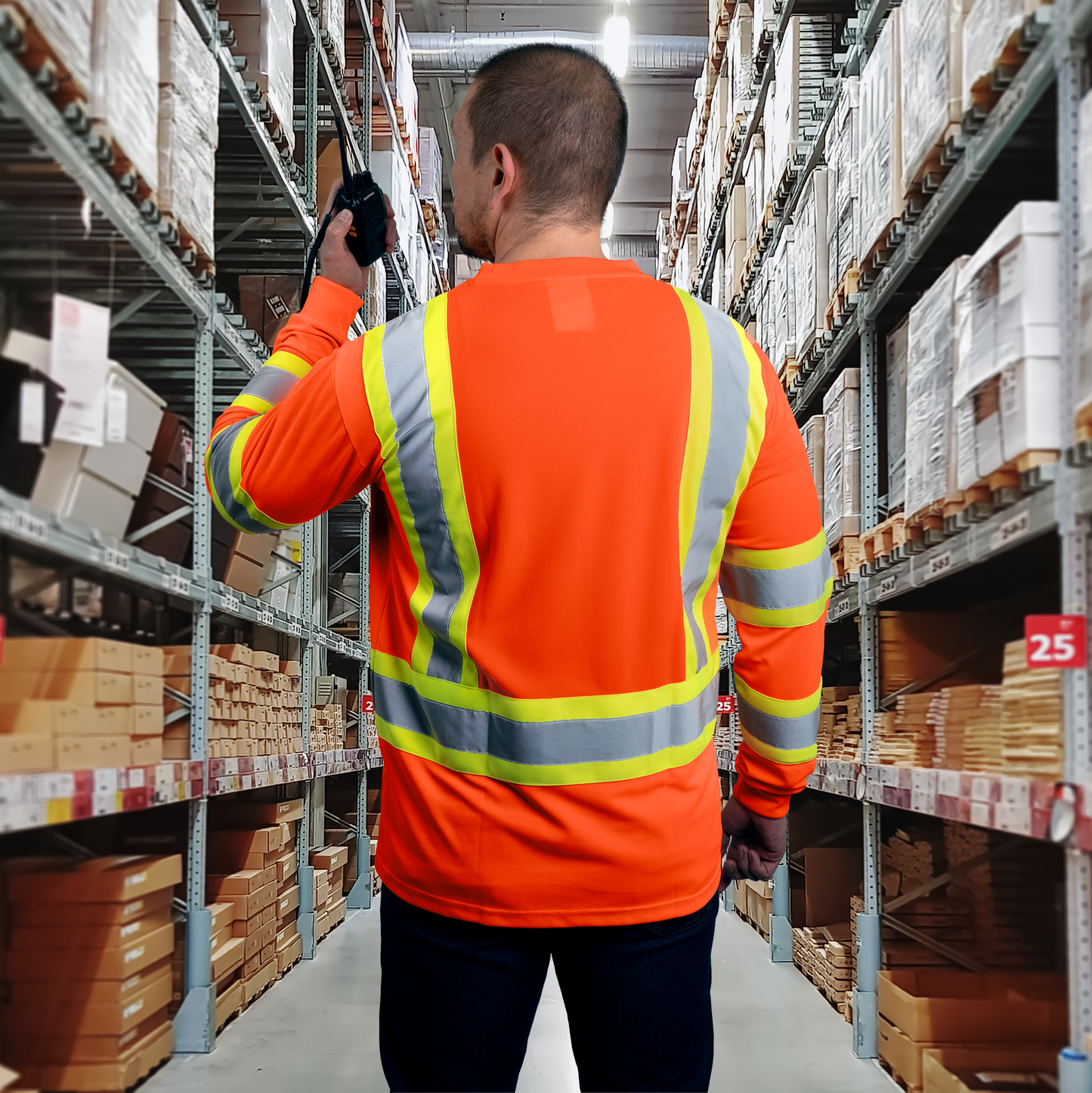 Hi-Vis Reflective Two-Tone Long Sleeve Safety Shirt