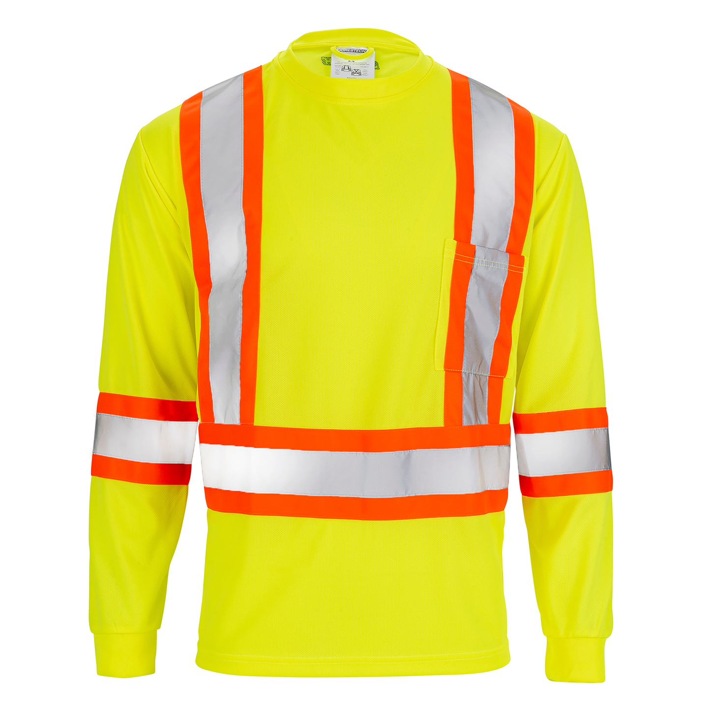 Hi-Vis Reflective Two-Tone Long Sleeve Safety Shirt