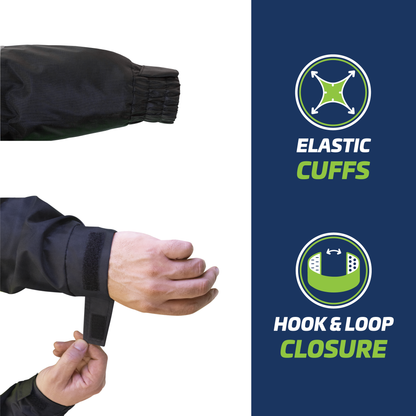 Hi-Vis Safety Bomber Jacket with Reflective Stripes