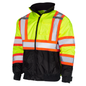Hi-Vis X-Back Two-Tone Safety Bomber Jacket with Reflective Stripes