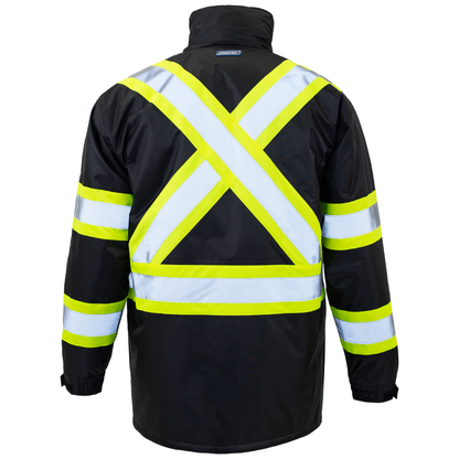 Hi-Vis Two-Tone Safety Jacket with Reflective Stripes