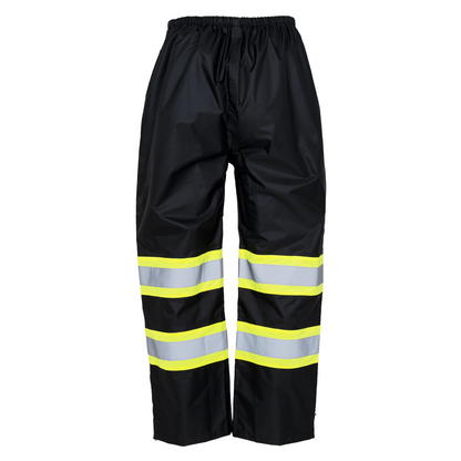 Hi-Vis Two Tone Orange/Black Rain Pants with Reflective Strips