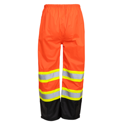 Hi Vis Two Tone Safety Rain Pants With Reflective Stripes