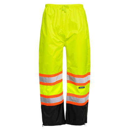 Hi Vis Two Tone Safety Rain Pants With Reflective Stripes