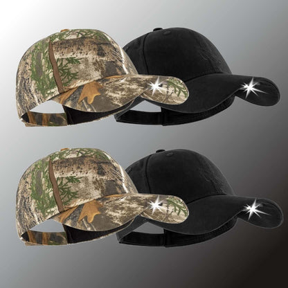 POWERCAP 3.0 Rechargeable LED Headlamp Hats — 4-Pack