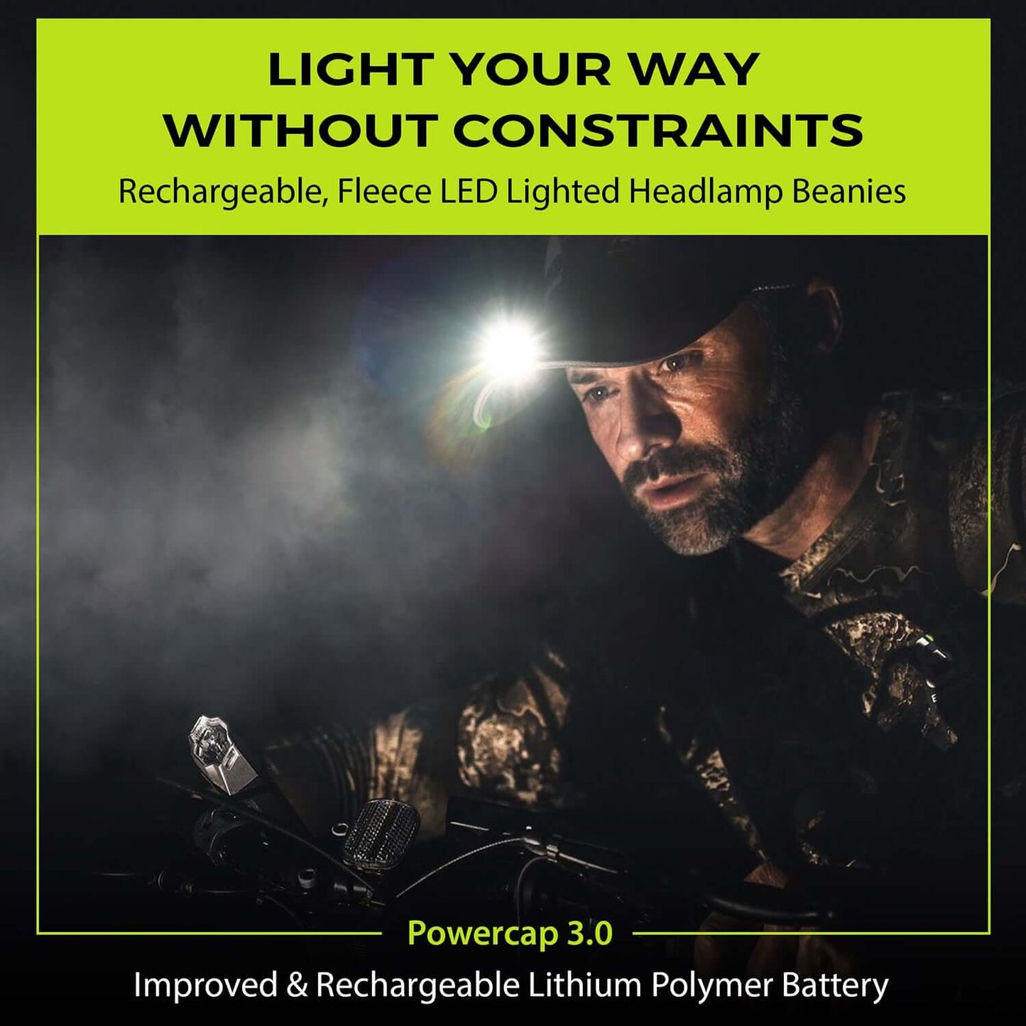 POWERCAP 3.0 Rechargeable LED Headlamp Hat