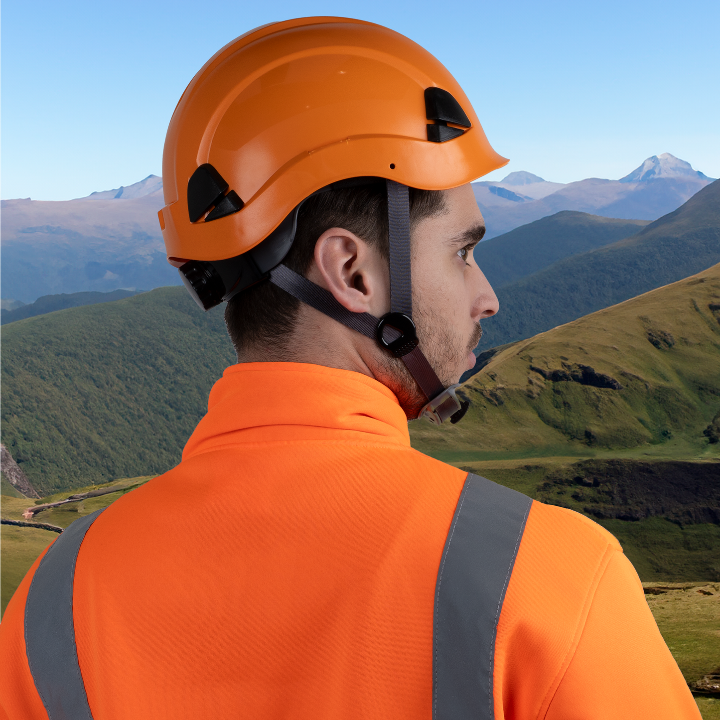 Rescue Hard Hat with Adjustable 6 Point Suspension