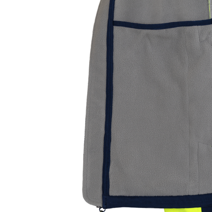 Hi-Vis Softshell Water Repellent Fleece Lined Safety Jacket with Reflective Strips