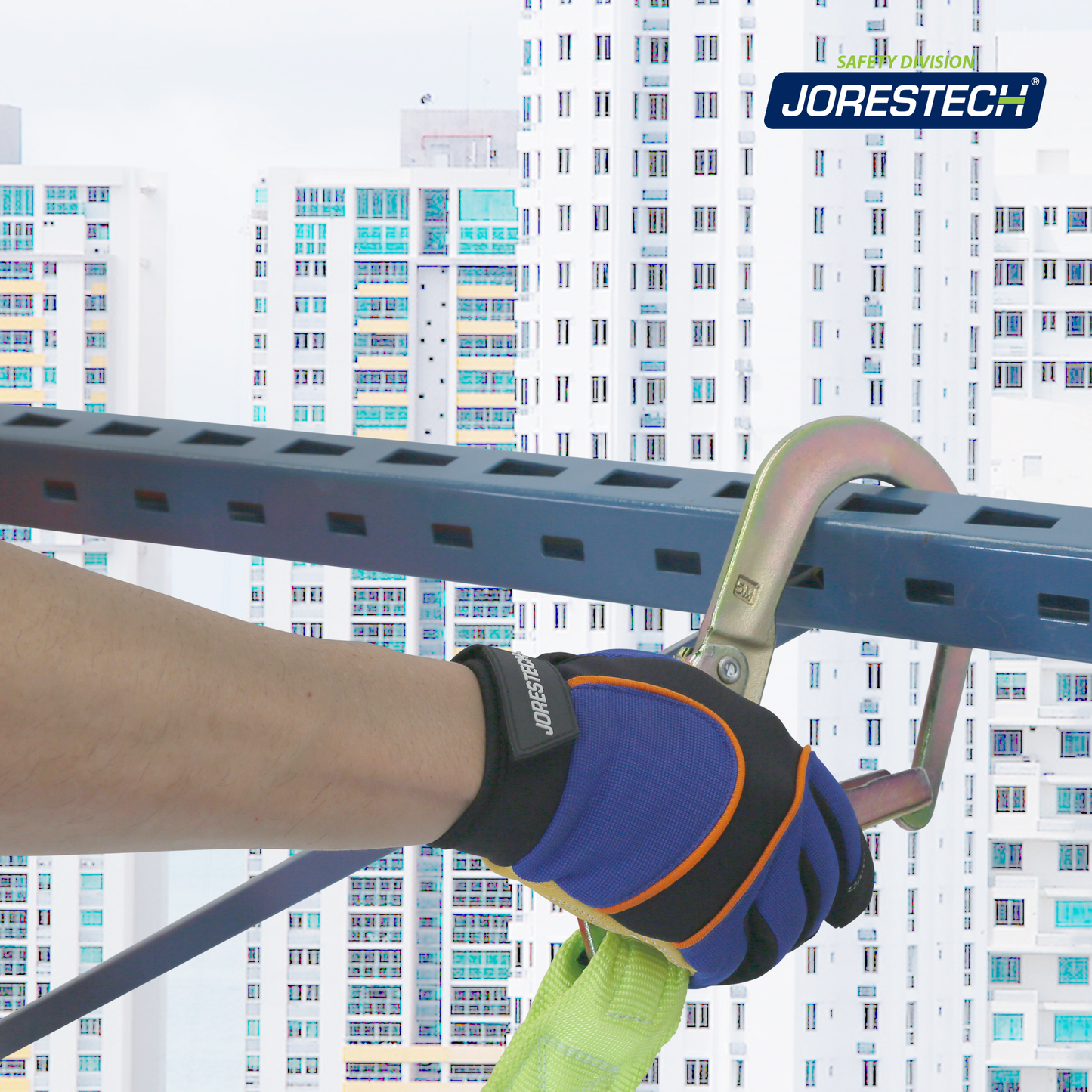 Single Leg Internal Shock-Absorbing Lanyard with Snap Hook and Scaffolding Hook