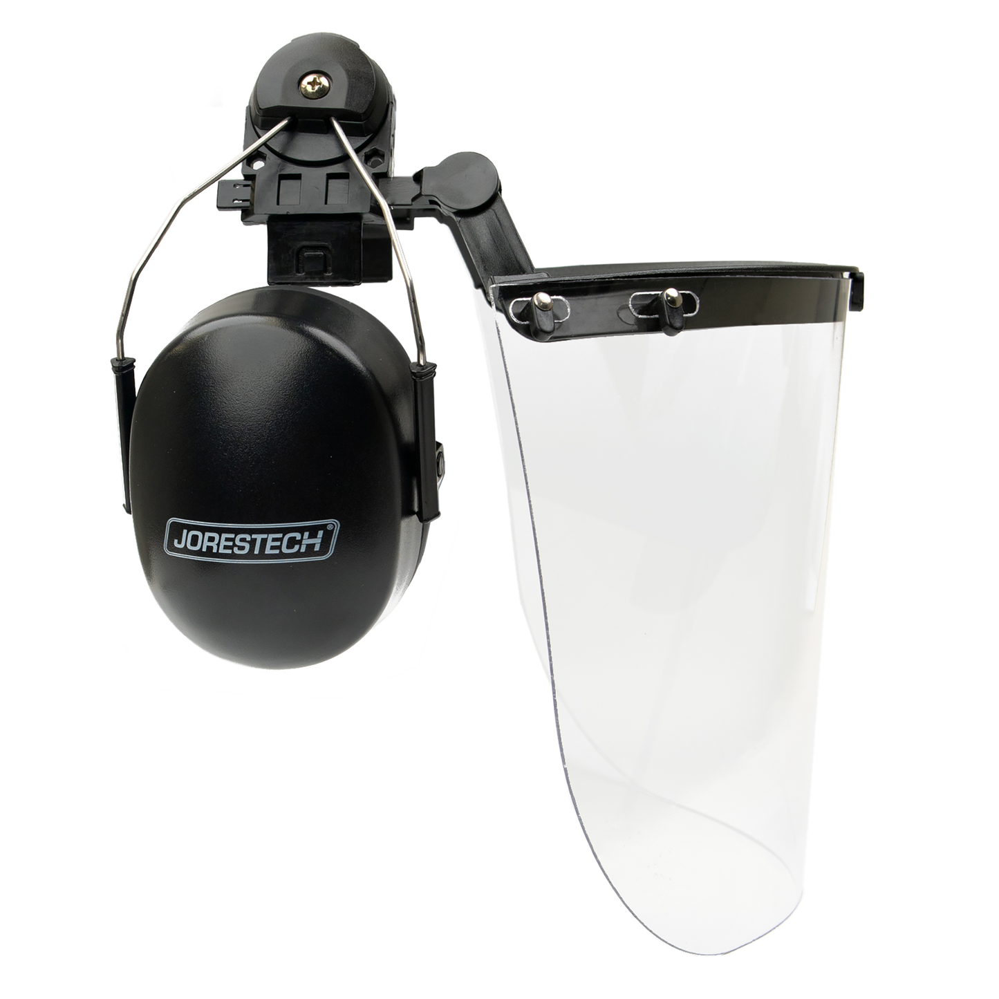 Safety Helmet System with Face Shield and Earmuffs