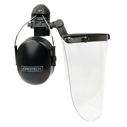 Safety Helmet System with Face Shield and Earmuffs