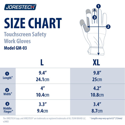 Touchscreen Safety Work Gloves – Pack of 3