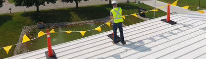 39" Perimeter Defense Cones with 30lbs Roof Edge Base