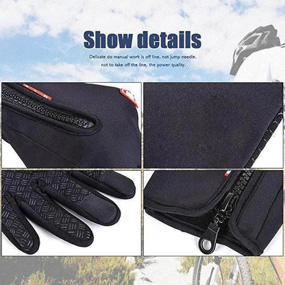Unisex Winter Blue Touch Screen Gloves Windproof Men And Women Ski Touchscreen Texting Gloves Autumn Warm And Soft Anti Slip Gloves For Cold Weathers